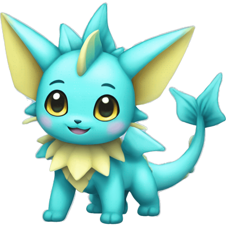 Kawaii Vaporeon full body emoji