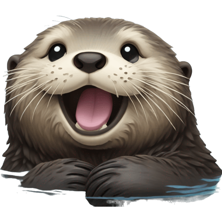 Happy sea otter emoji