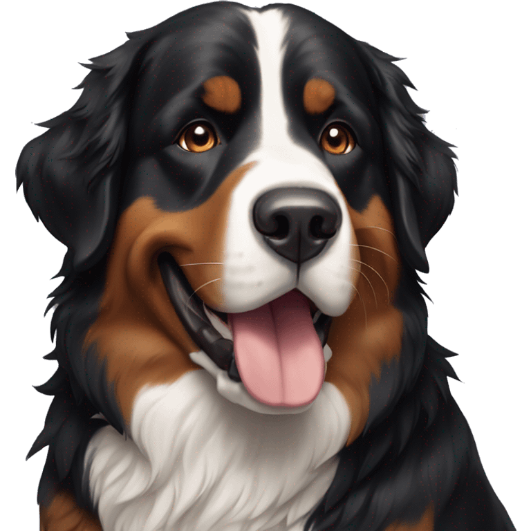 Happy bernese mountain dog  emoji