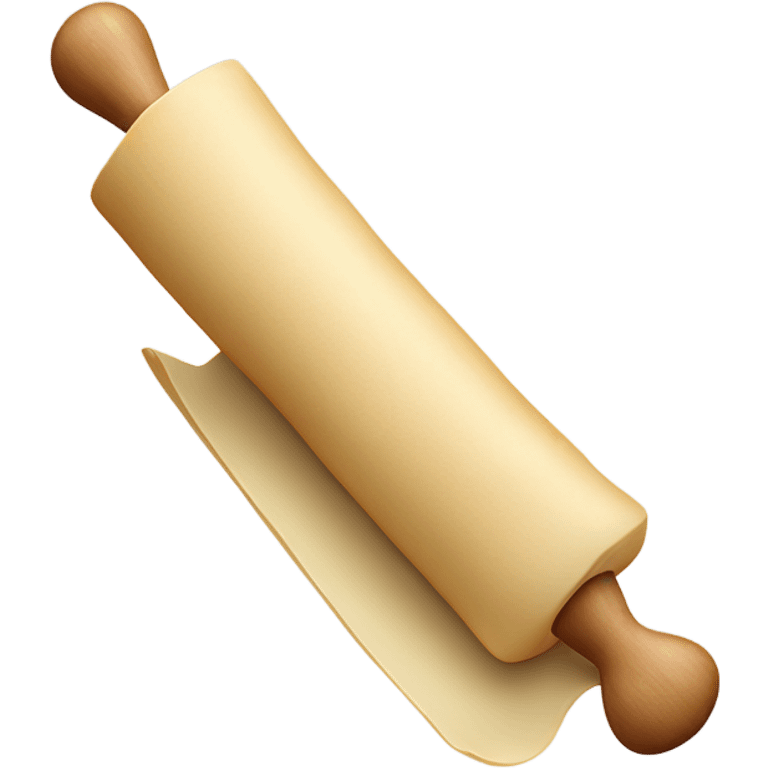 Dough being rolled by a rolling pin emoji