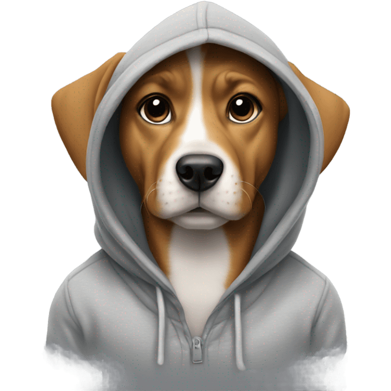 dog wearing hoodie emoji