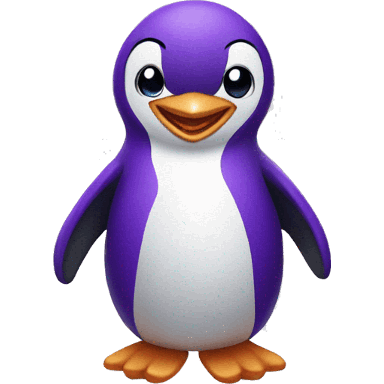 purple smiling penguin emoji