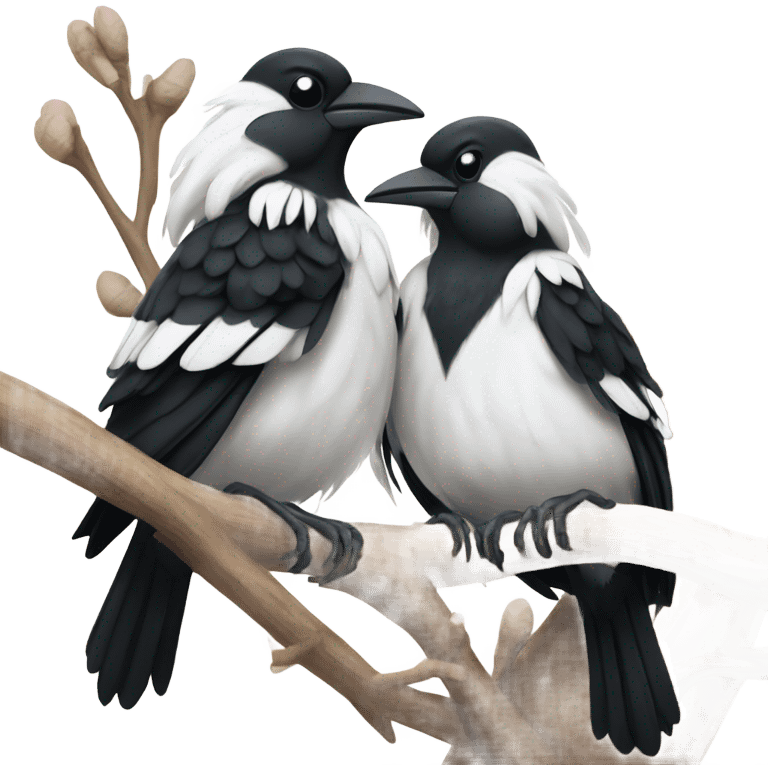 Sleepy magpies  emoji