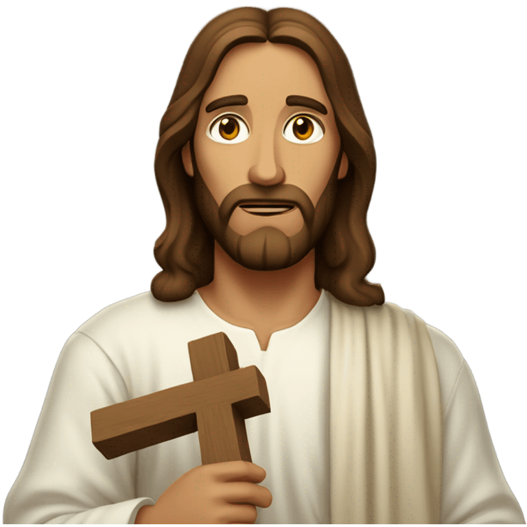 jesus christ holding a cross emoji