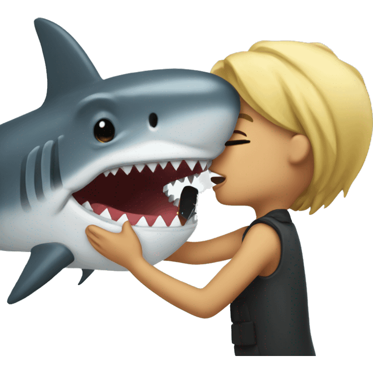 kiss from a shark emoji