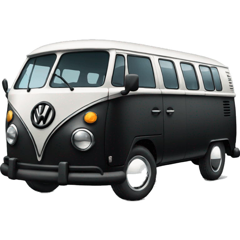 A black Volkswagen van emoji