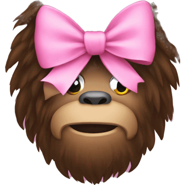  Bigfoot. Pink bow emoji