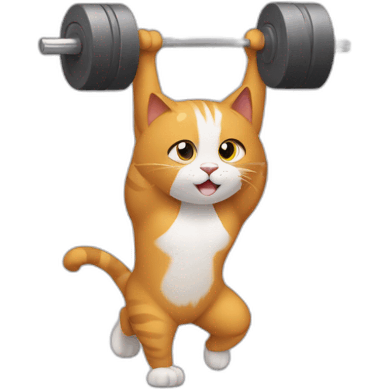 cat working out emoji