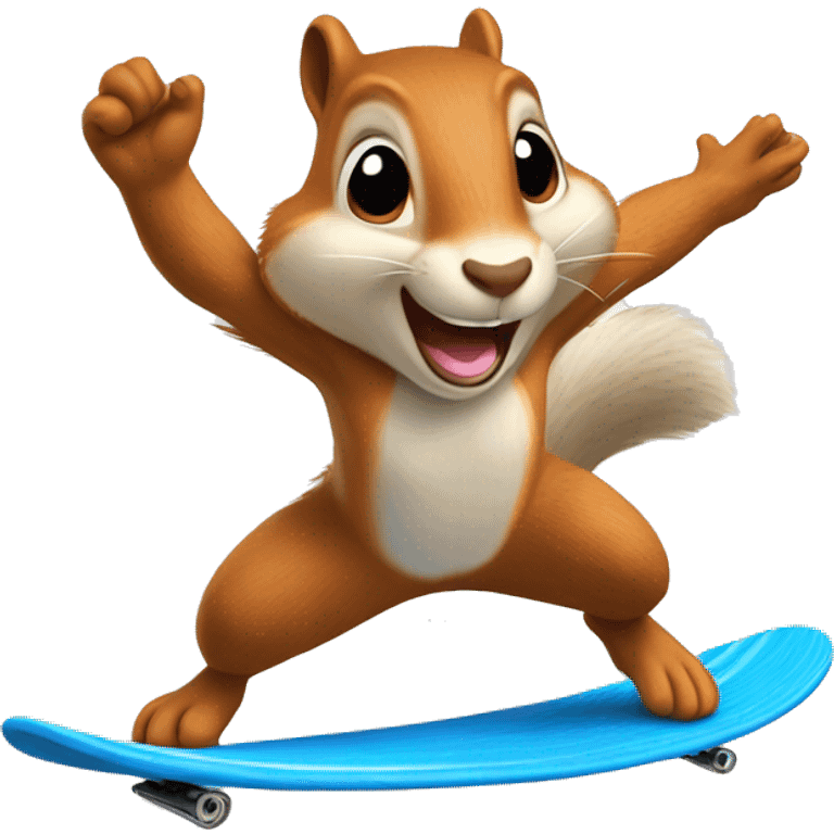 Squirrel jump roping while surfing emoji