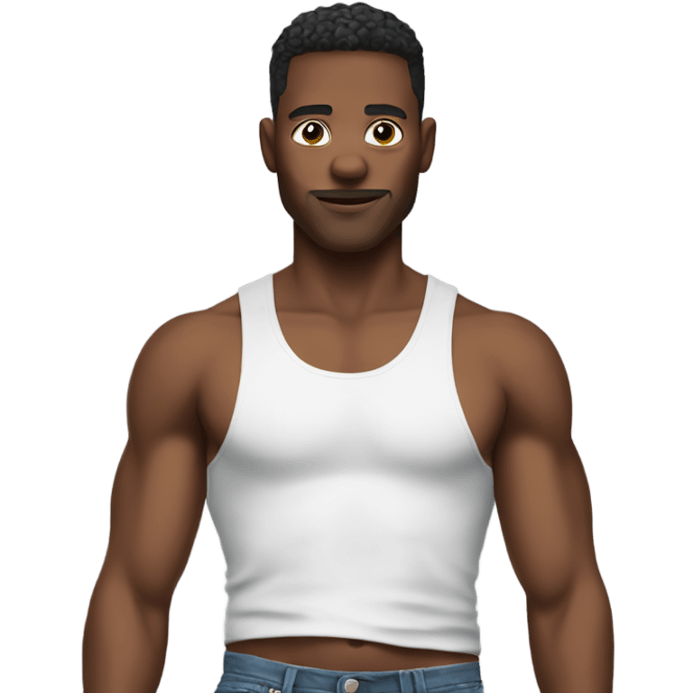 Man in crop top with “TXO” on shirt emoji