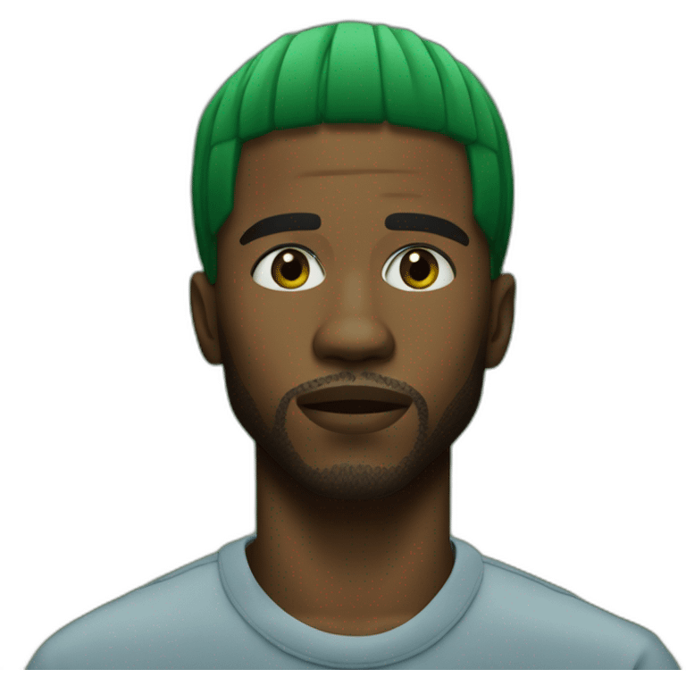 Frank ocean with The green-headed emoji