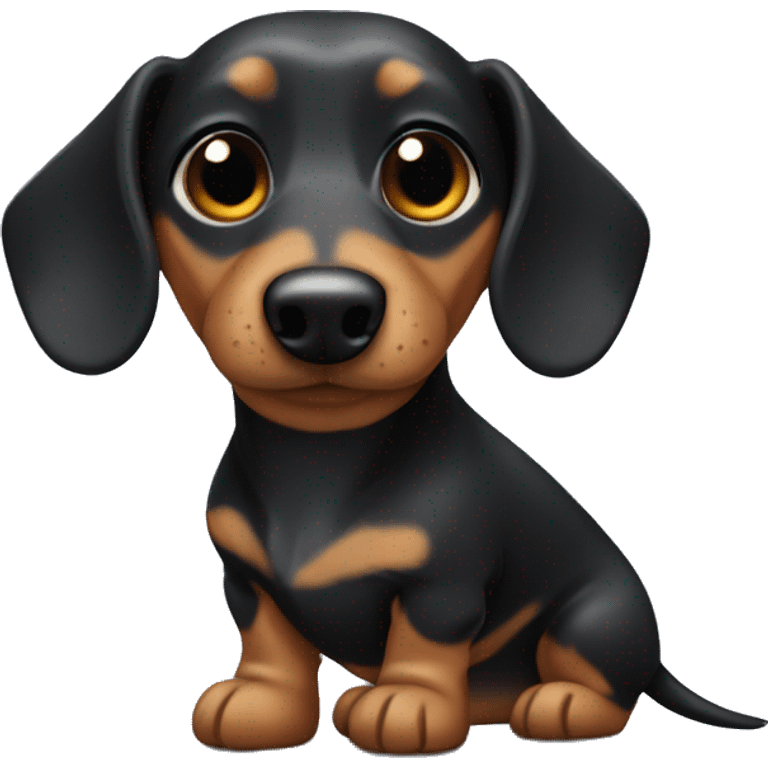 asia, male, black spiky hair dachshund as a pet emoji