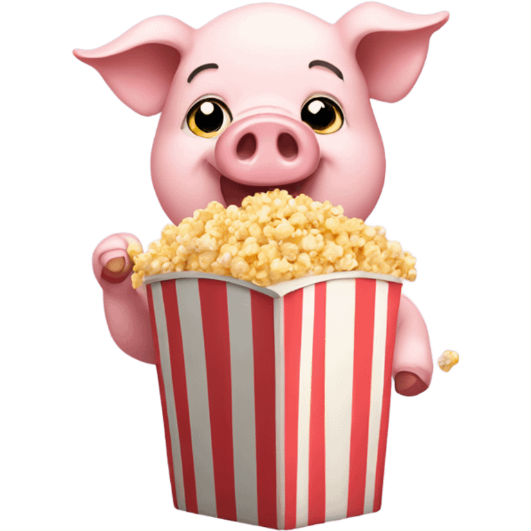 pig with popcorn emoji