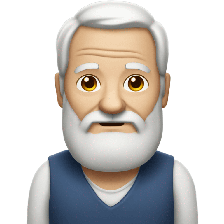 Fat bearded old man  emoji