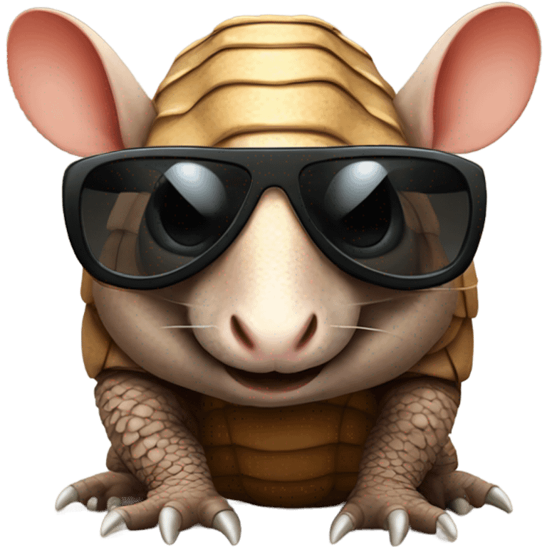 Armadillo in sunglasses emoji