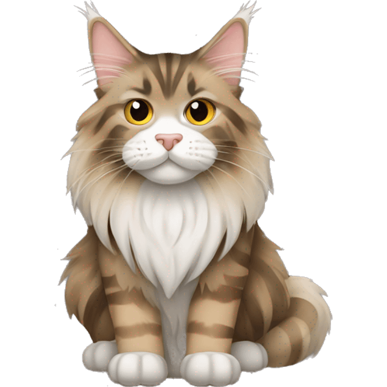 maine coon in flue colors emoji