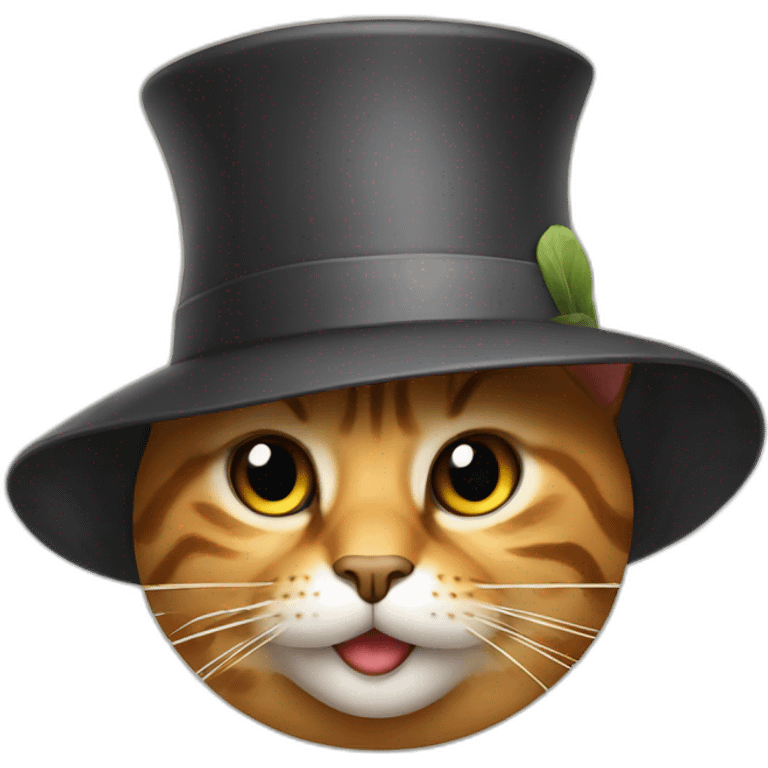 a cat with a hat emoji