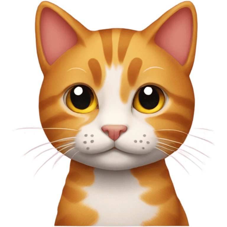 ginger cat emoji with heart  emoji