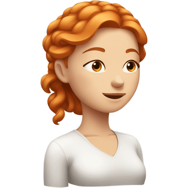 Ginger girl head massage emoji