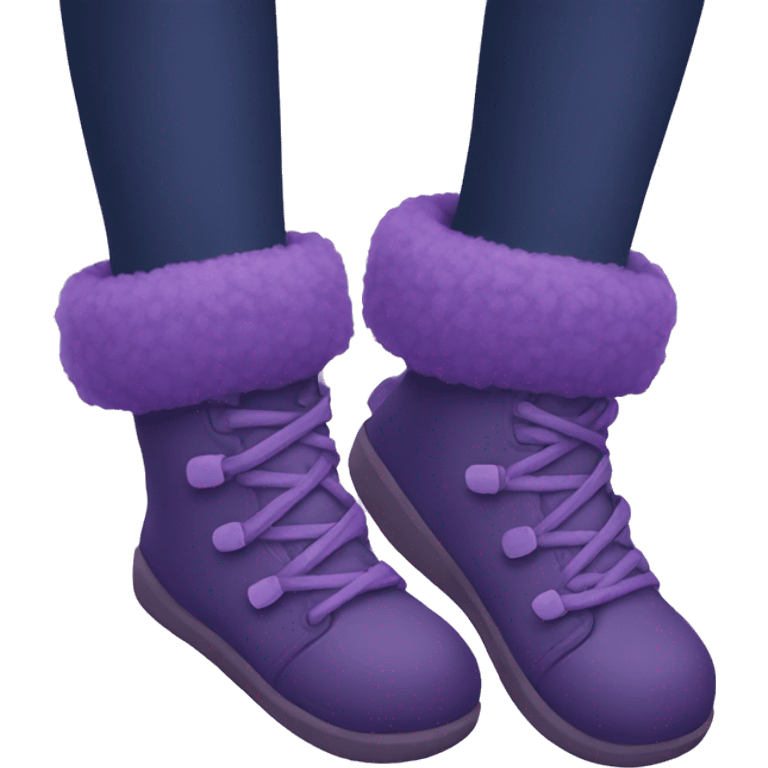 Purple cozy shoes emoji