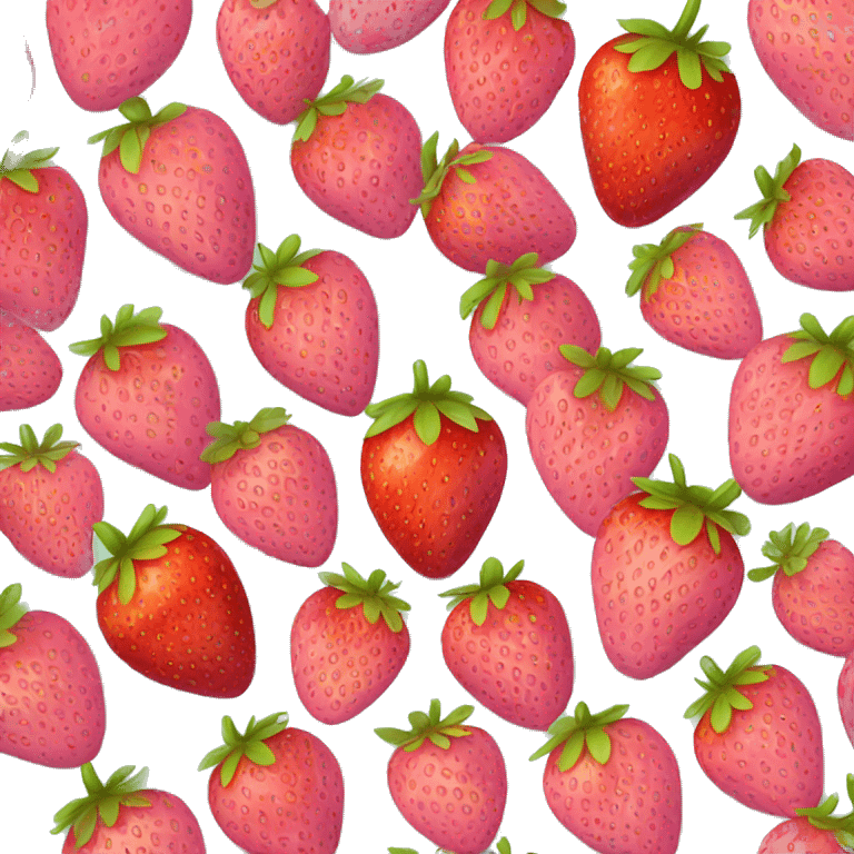 Pink and gold strawberry emoji