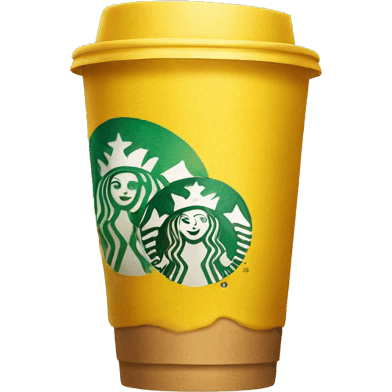 Yellow Starbucks emoji