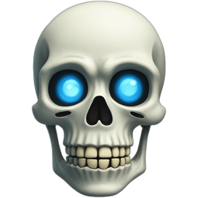 undertale skeleton right glowing blue eye emoji