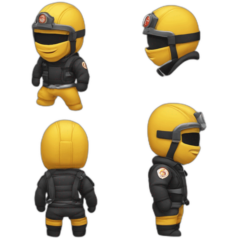 Bombero ninja kamikaze emoji