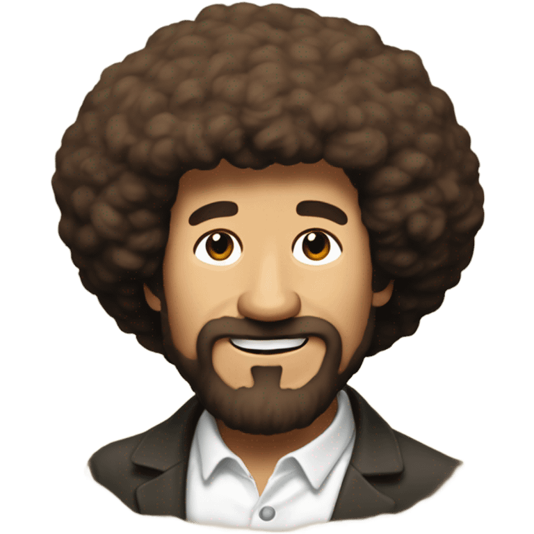 Bob Ross painting portrait of taco emoji