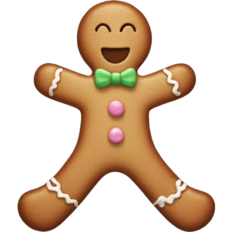 Pastel gingerbread man emoji