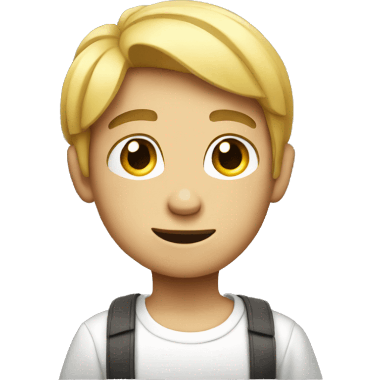 a animated boy character with an iphone in his h emoji