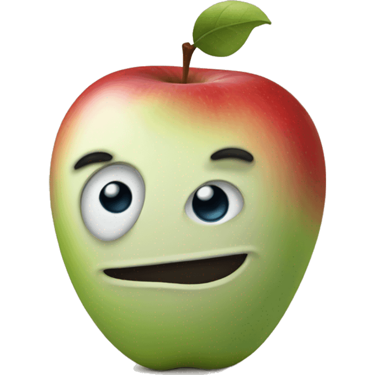 Apple with a little hat on emoji