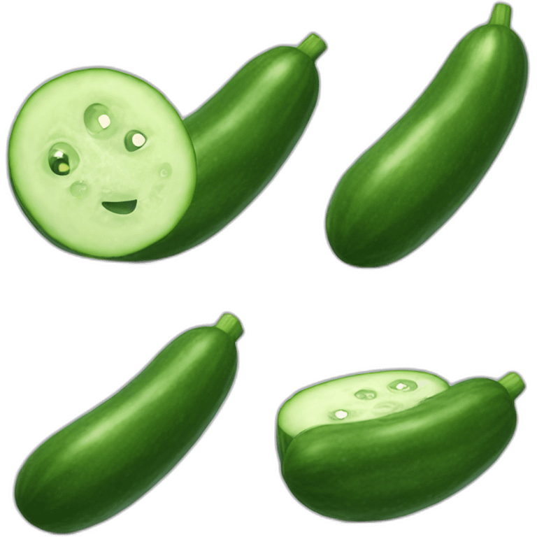 Cucumber hitting face emoji