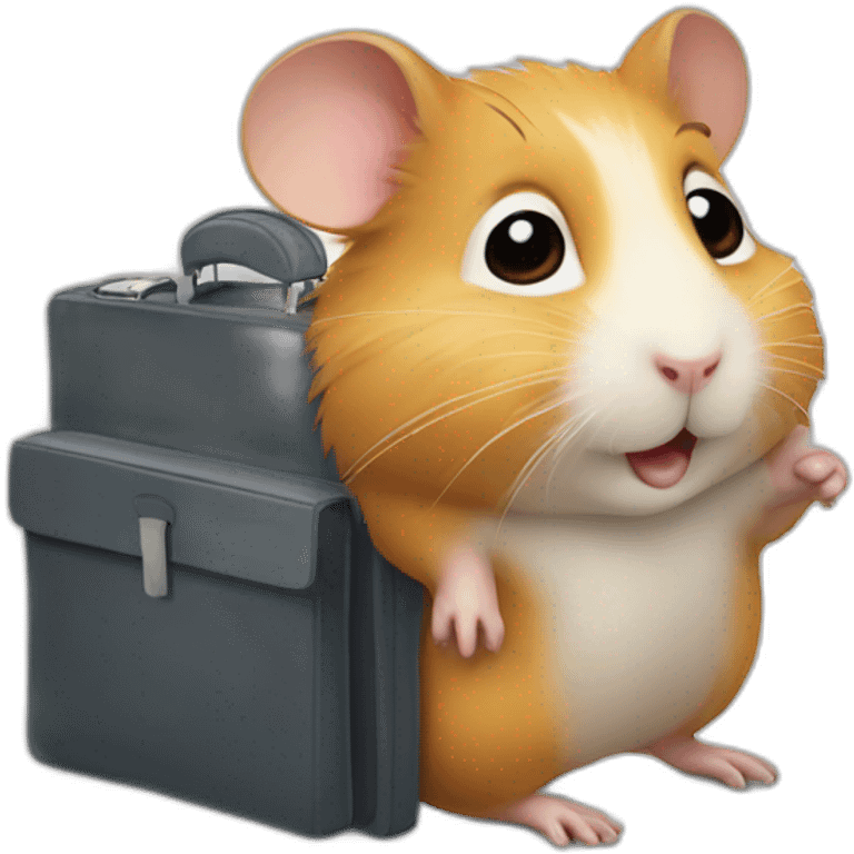 hamster carrying a briefcase emoji