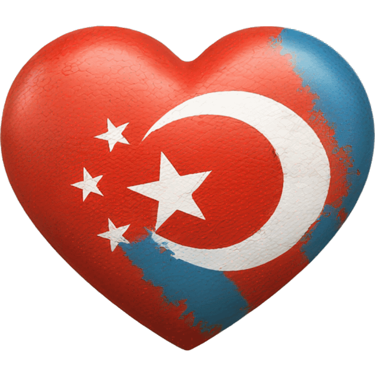 Heart with turkish flag inside  emoji