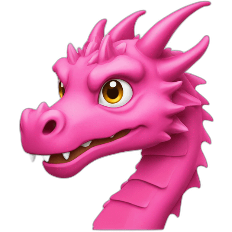 Un dragon couleur rose emoji