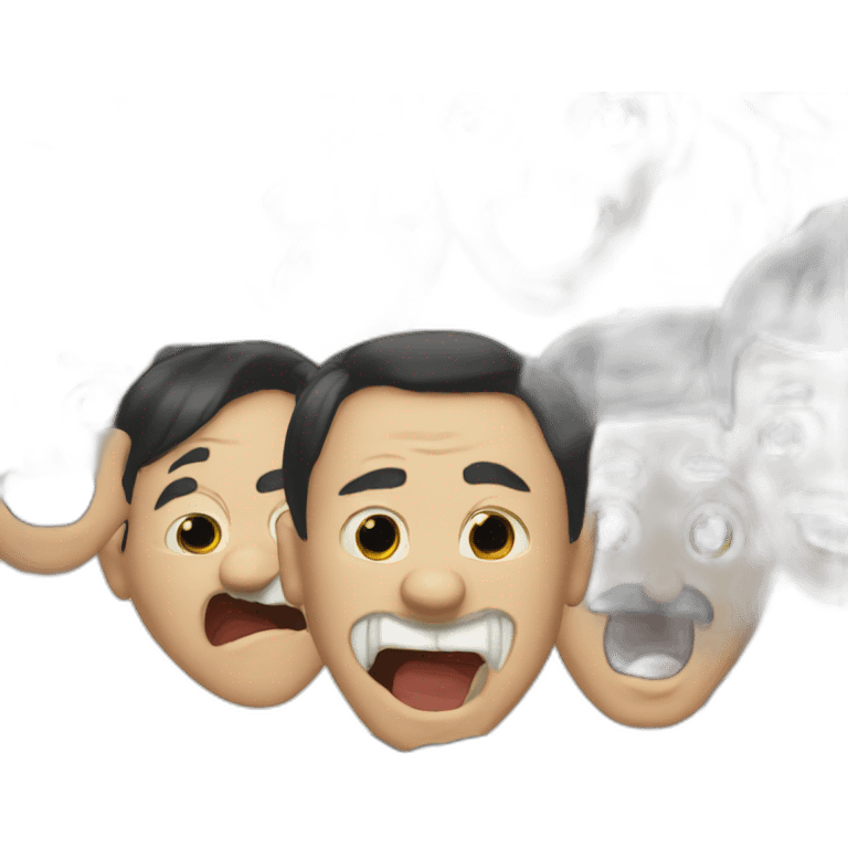 Adolf hitler black hair laugh emoji