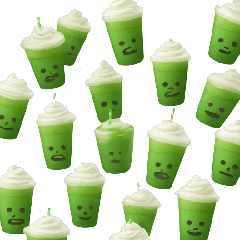 Iced Matcha latte without whipped cream emoji