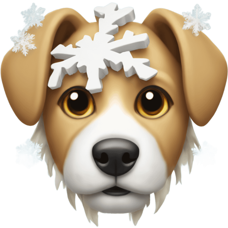 dog as a Snowflake emoji