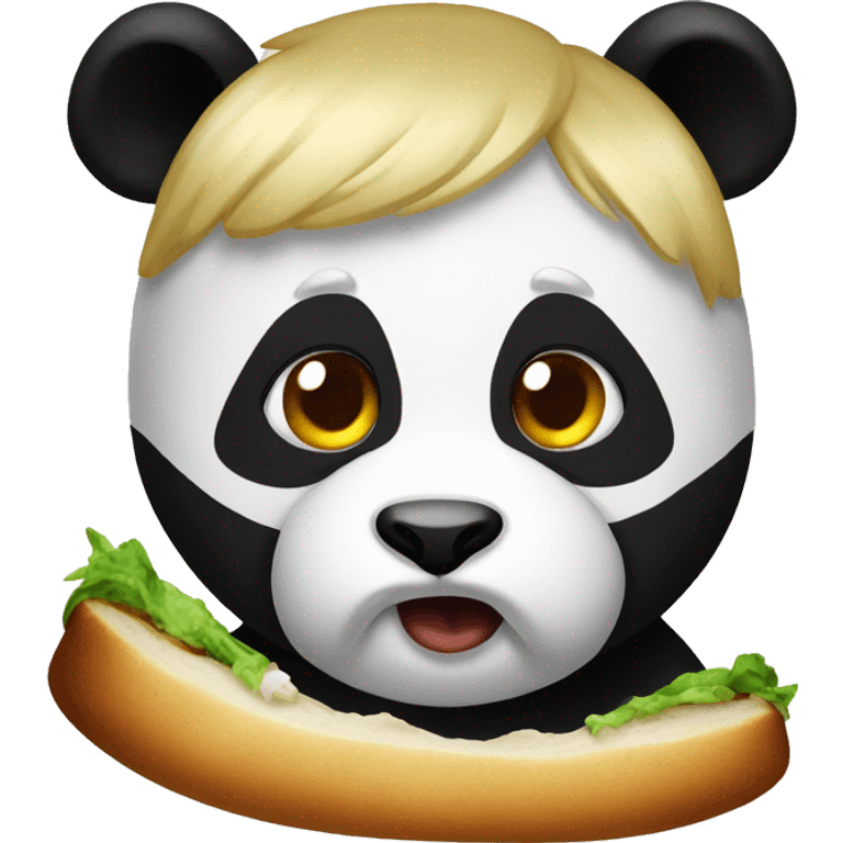 Trump eating panda emoji