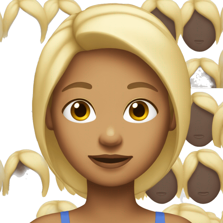 tan girl with blonde hair  emoji