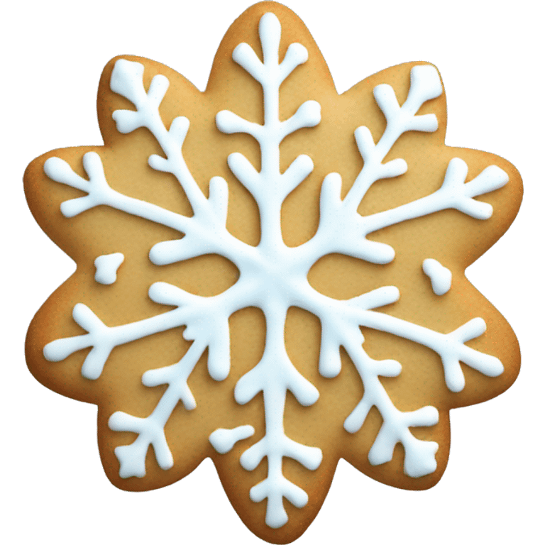 Make a sugar cookie with a snowflake design  emoji