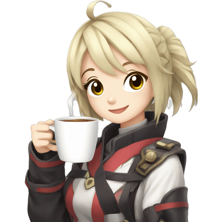 honkai star rail himeko drinking coffee emoji