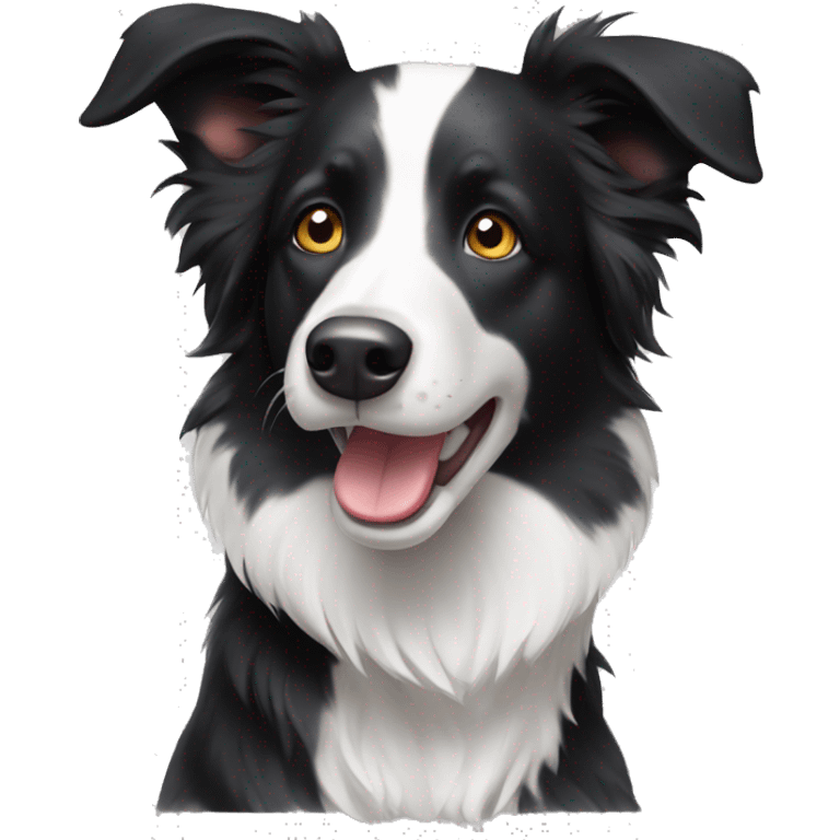 black and white border collie emoji