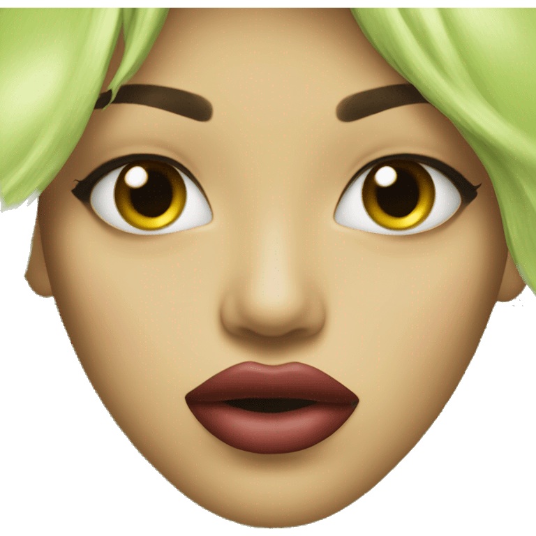 Lime lips emoji