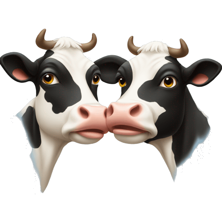 2 cows kissing emoji