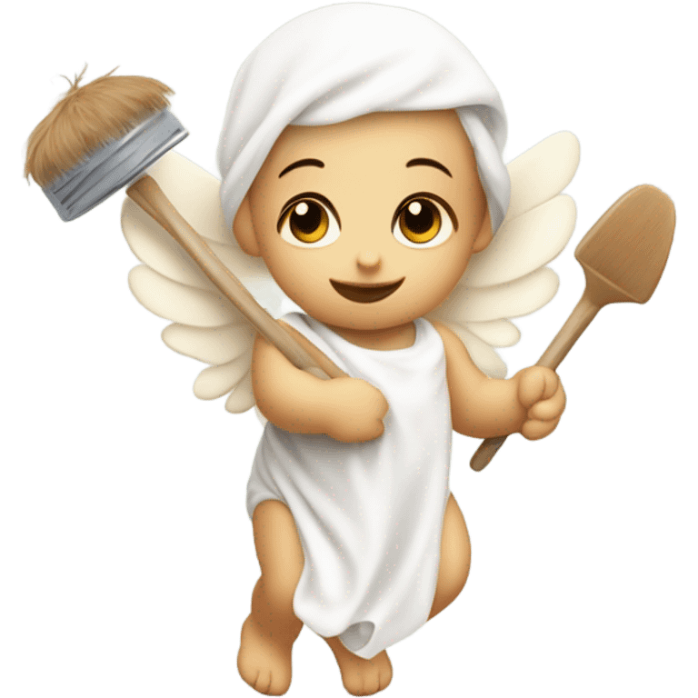 Cupid baby cleaning   emoji