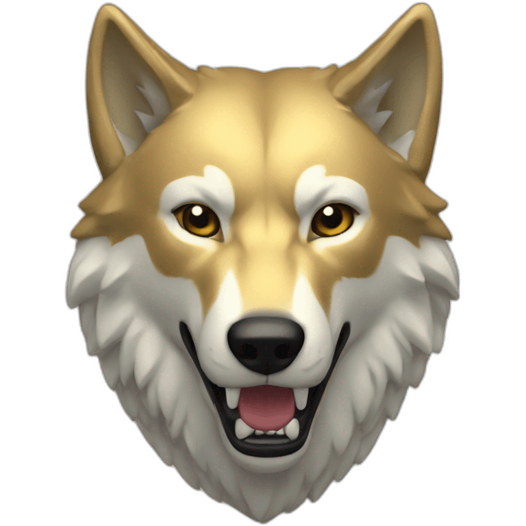 generate trophy with a wolf head emoji