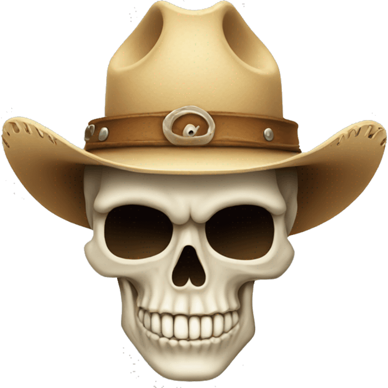 skull wearing cowboy hat emoji