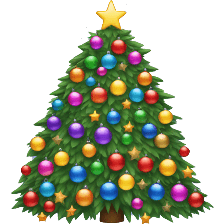 LGBTQ themed christmas tree emoji